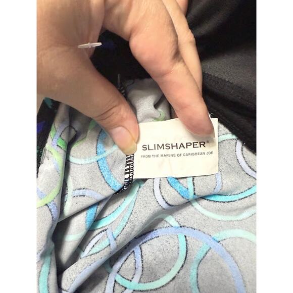 Y2K Halter Top Tankini Women's Size 18 Circle Pattern Princess Diaries Vacation - Picture 5 of 8